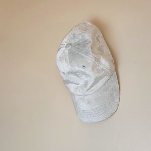 Urban Outfitters Silver Velvet Ball Cap Hat